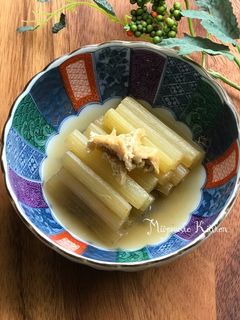 ふきの下処理と油揚げとふきの煮物-レシピのメイン写真