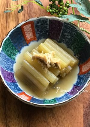 ふきの下処理と油揚げとふきの煮物-レシピのメイン写真