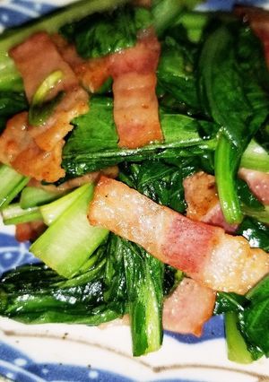 小松菜のベーコンバター醤油-レシピのメイン写真