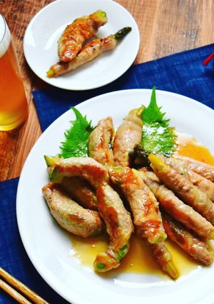 肉巻きアボカド&アスパラの甘酢照り焼き☆-レシピのメイン写真