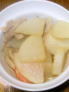 大根と豚肉の煮物(焼肉味)-レシピのメイン写真