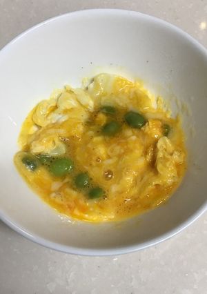 混ぜてレンジでチン!枝豆チーズオムレツ-レシピのメイン写真
