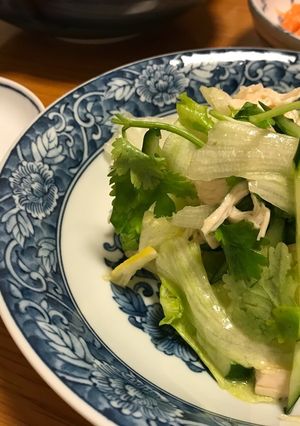 きゅうりとささみのレモンパクチーサラダ-レシピのメイン写真
