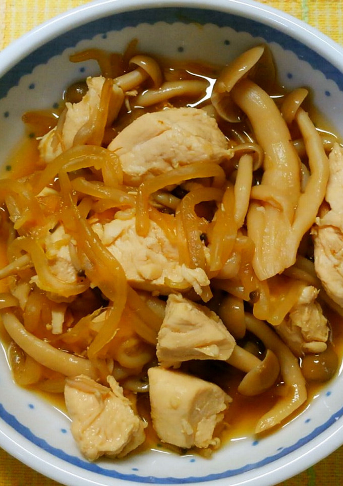 鶏ささみとしめじ もやしのニンニク醤油煮-レシピのメイン写真