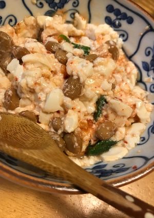 美夜食！納豆キムオク豆腐♪-レシピのメイン写真