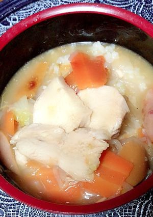 簡単・鶏モモ肉の中華クッパ風-レシピのメイン写真