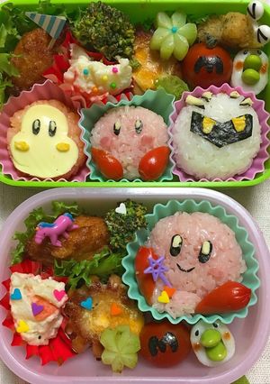 キャラ弁☆春の遠足星のカービィ弁当-レシピのメイン写真