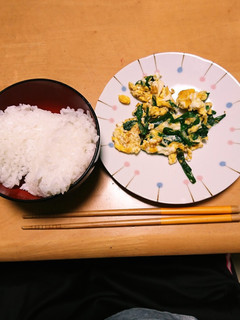 ニラ玉定食-レシピのメイン写真