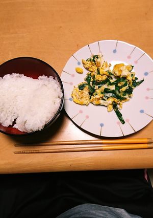 ニラ玉定食-レシピのメイン写真