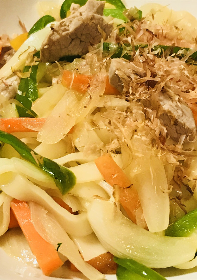 和風●豚肉＆きしめんの焼きうどん-レシピのメイン写真