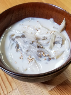 豆乳&舞茸❁食べるスープ❁味噌汁-レシピのメイン写真