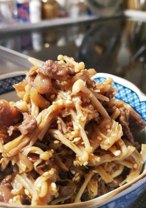 お弁当にも！簡単♪えのきと牛肉のしぐれ煮-レシピのメイン写真