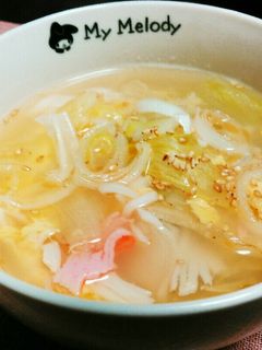 レタスとカニカマの中華たまごスープ-レシピのメイン写真
