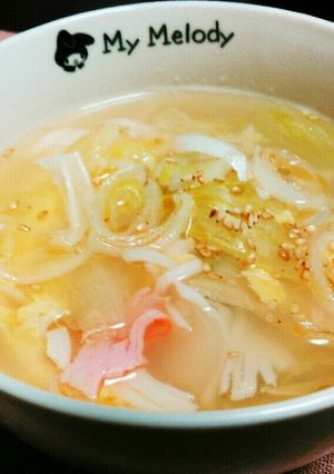 レタスとカニカマの中華たまごスープ-レシピのメイン写真