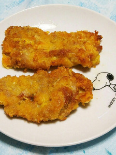 粉チ~ズの簡単ヘルシー薄切りカツレツ風。-レシピのメイン写真