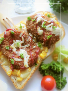 スライスコロッケ×コーントースト-レシピのメイン写真