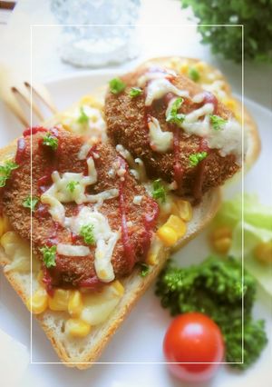 ｽﾗｲｽコロッケ×コーントースト-レシピのメイン写真