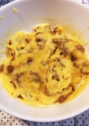 発酵パワーで激うま？レンチン納豆オムレツ-レシピのメイン写真