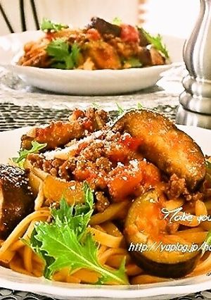 リングイネ☆なすとひき肉のポモドーロ-レシピのメイン写真