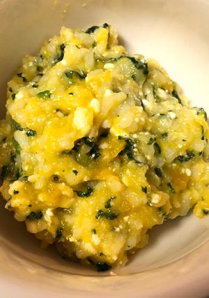 【離乳食中期】かぼちゃチーズリゾット-レシピのメイン写真