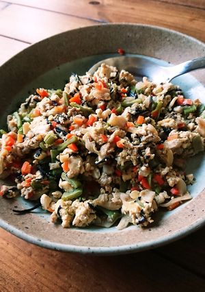 鉄分補給！まいたけ煎り豆腐-レシピのメイン写真