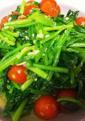 ほうれん草のオリーブ油炒め-レシピのメイン写真