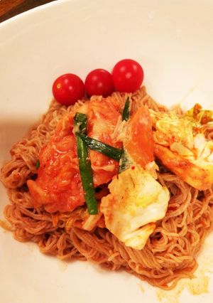 チーズ鶏カルビ乗せビビン麺-レシピのメイン写真