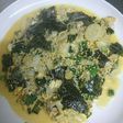 葉玉ねぎとサバ缶の卵とじ