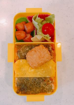 海苔と薄焼き玉子で、ミルフィーユのり弁当-レシピのメイン写真