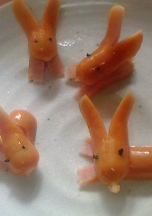 ⌘ 仲良しうさぎのウインナー ⌘-レシピのメイン写真