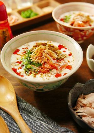 レンジでお手軽♪豆腐と豆乳の中華風スープ-レシピのメイン写真