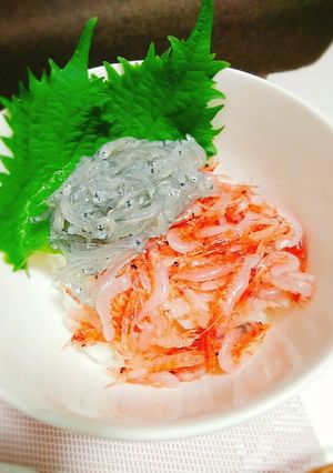 生しらすと生桜エビの二色丼-レシピのメイン写真