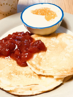 簡単!卵不使用★ヨーグルトパンケーキ-レシピのメイン写真
