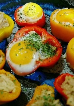 ぷちおかず♥パプリカのツナ×うずたま詰め-レシピのメイン写真