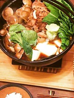 京野菜の簡単すきやき(具材は自由♪)-レシピのメイン写真