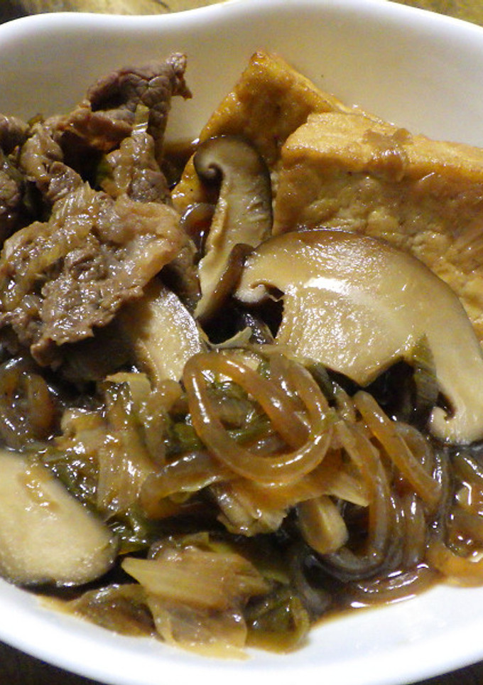 焼豆腐と牛肉のすき焼き風煮物-レシピのメイン写真