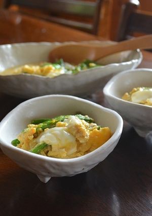 *絹さやの卵とじ*-レシピのメイン写真