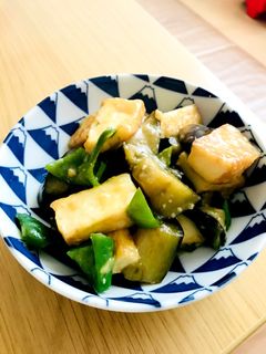 こっくりなすとピーマンと厚揚げの味噌炒め-レシピのメイン写真