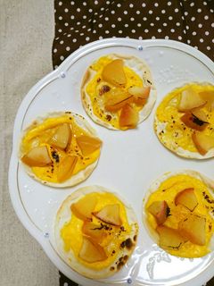 餃子の皮ピザ♡カスタードアップル♪-レシピのメイン写真