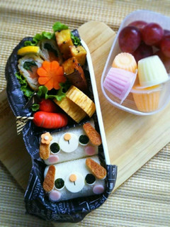 キャラ弁 ワンコのロールサンド弁当-レシピのメイン写真