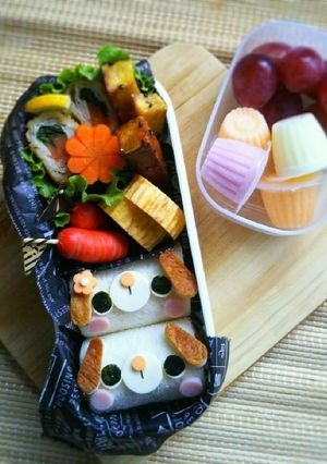 キャラ弁 ワンコのロールサンド弁当-レシピのメイン写真