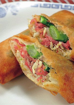キャベツとコンビーフの春巻き-レシピのメイン写真