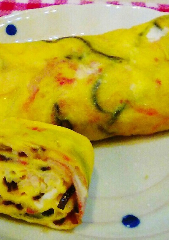 塩昆布とかにかまの卵焼き-レシピのメイン写真