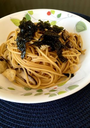 韓国海苔とニンニクのパスタ-レシピのメイン写真