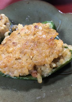 ピーマンの味噌米詰め焼き-レシピのメイン写真