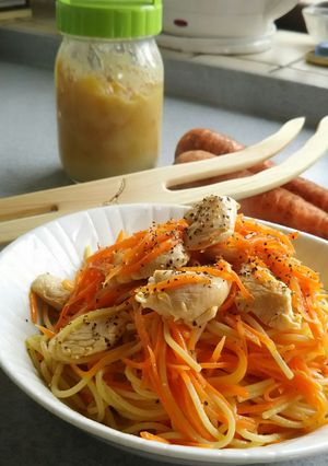 塩レモンでさっぱり♪ささみと人参のパスタ-レシピのメイン写真