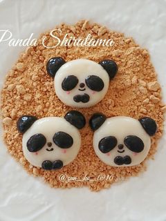 デコ白玉★パンダ♪白玉団子♪おやつ-レシピのメイン写真