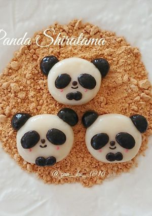 デコ白玉★パンダ♪白玉団子♪おやつ-レシピのメイン写真