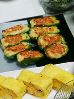 鶏ミンチと麩でふわふわピーマンの肉詰め-レシピのメイン写真