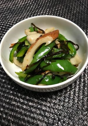 ピーマンとちくわの塩昆布炒め-レシピのメイン写真